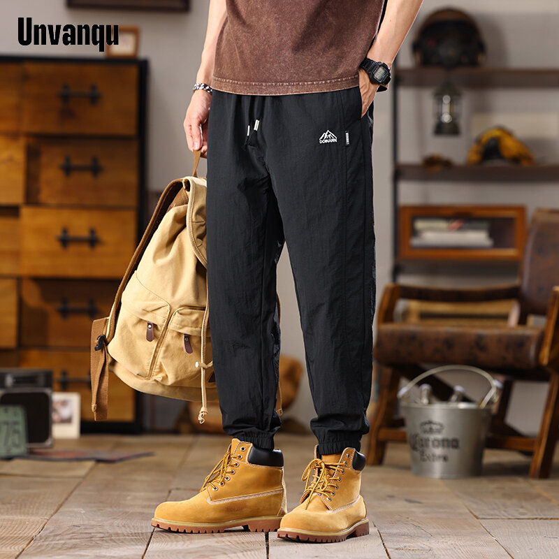 Unvanqu-Pantalones informales de estilo coreano para jóvenes, calzas suaves y versátiles para correr, novedad de verano, 2024