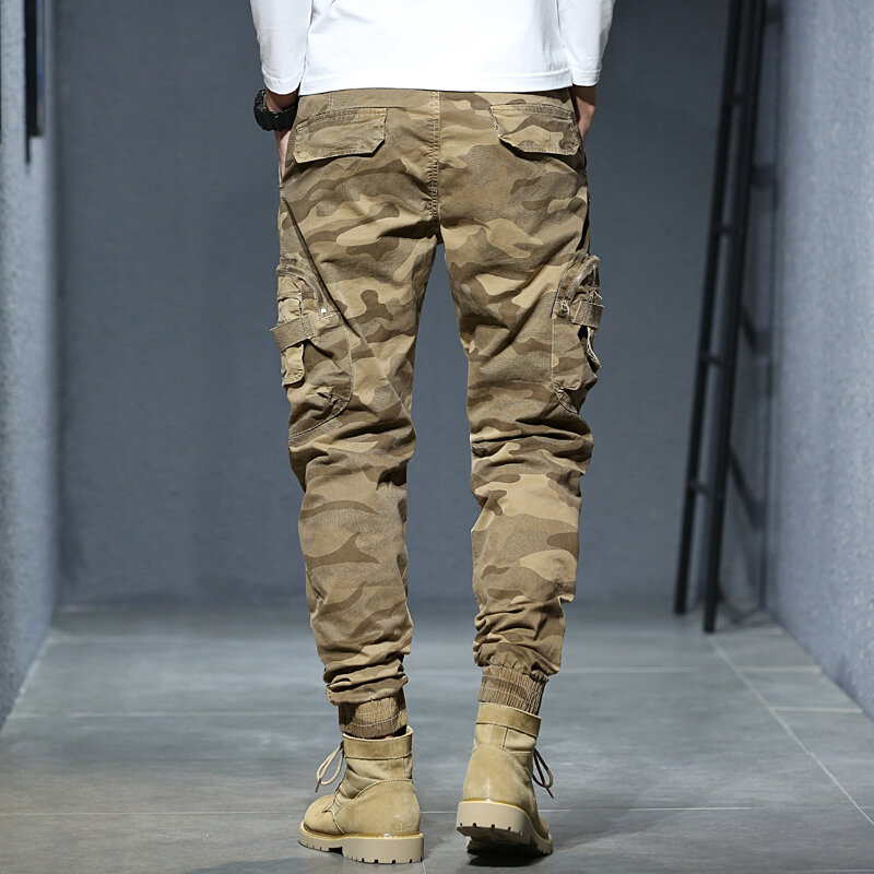 Джоггеры CAAYU, мужские брюки-карго, повседневные мужские брюки в стиле хип-хоп с несколькими карманами, спортивные брюки, уличная одежда, тактические тренировочные штаны