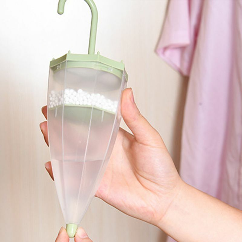 Bonito mini guarda-chuva forma saco dessecante pendurado caixa absorvedores umidade doméstico
