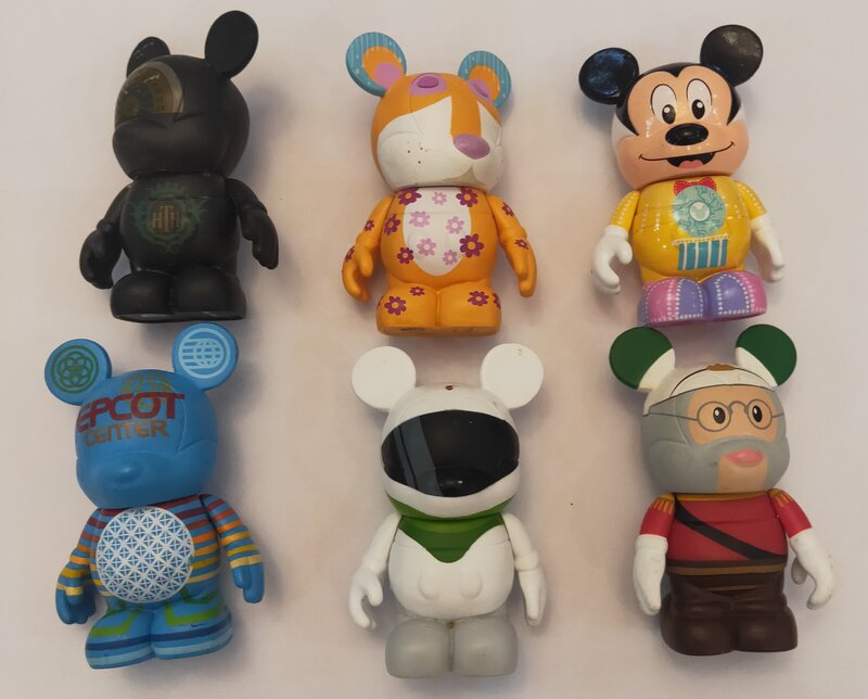6 pces/um lote 3 "tapete de vinil plástico país urso jamboree pirata mouse lua figura brinquedo coleção