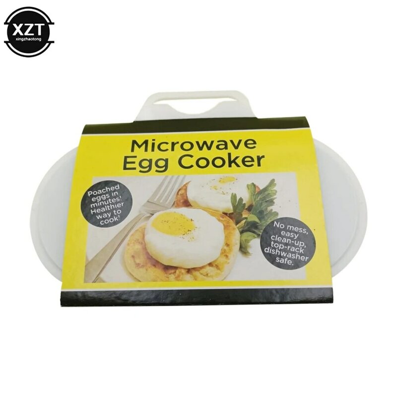 Plastic Egg Poacher para cozinhar microondas, Steamer conveniente, Gadgets de cozinha, Ferramenta de ovo frito, Churrascarias, Conveniente