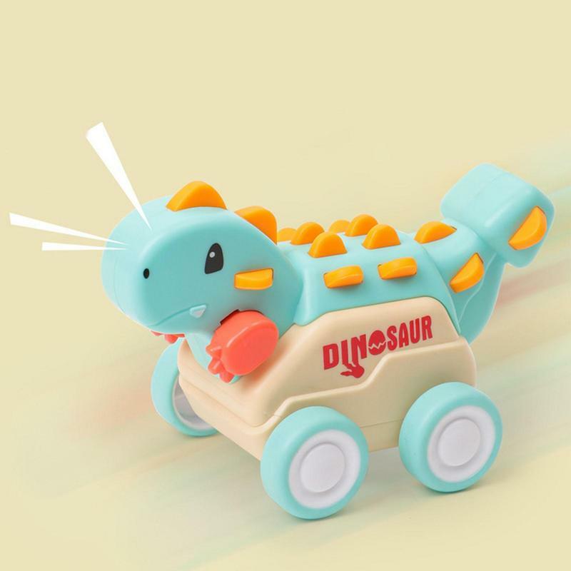 Coche de juguete inercial con neumáticos antideslizantes para niños, camión de dinosaurio, juguete interactivo para padres e hijos