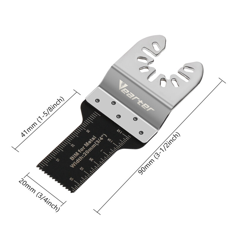 Vearter 4個10/20/35/45ミリメートルバイメタル振動ツールはメタルウッド鉄爪石膏ボード切断