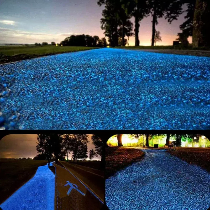 1000-3000 pz sabbia luminosa bagliore nel buio ciottoli pietra giardino di casa cortile percorso esterno decorazione del prato acquario Decor
