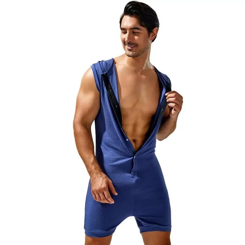 Wygodna piżama kombinezony piżamy męskie zestawy piżamy odzież Super elastyczna męska seksowna odzież Loungewear