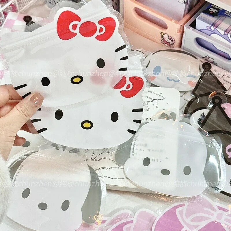 Sanrio-Bolsa de almacenamiento de Hello Kitty My Melody, bolsa de cosméticos de Anime Kawaii, dibujos animados lindos, Kuromi, impermeable, juguetes para niñas