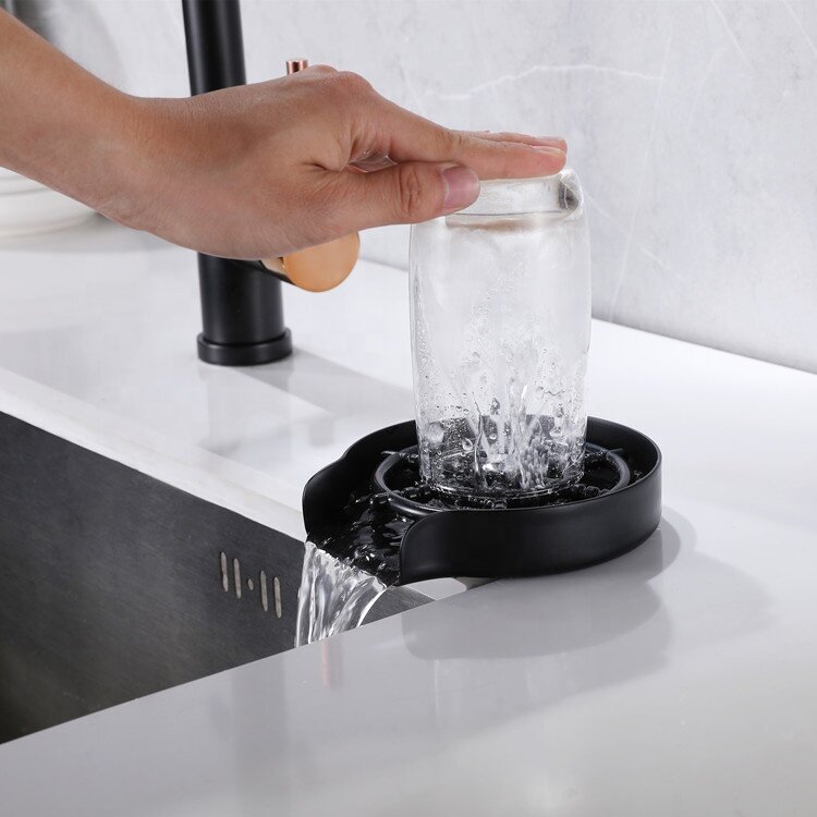 Lavabicchieri automatico sciacquatrice per vetro per lavelli da cucina Bar caffetteria rondella detergente Bar 304 sciacquatrice per vetro in acciaio inossidabile