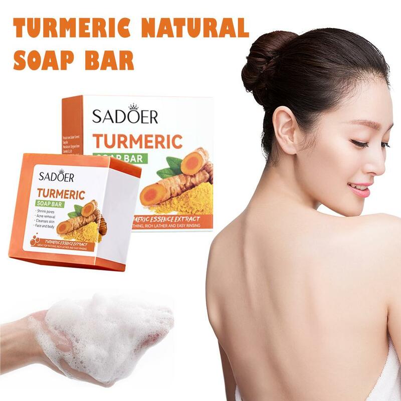 100g Whitening Soap Natural Handmade Soap Clean Cutin Turmeric Soap Oil Control Removal Acne Skin Care Soap Body Care