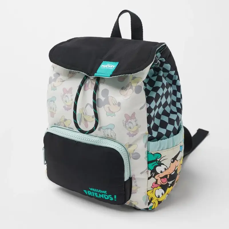 Disney cartoon canvas bag fabric messenger bag girl small bag children small backpack Korean student handbag casual shoulder bag