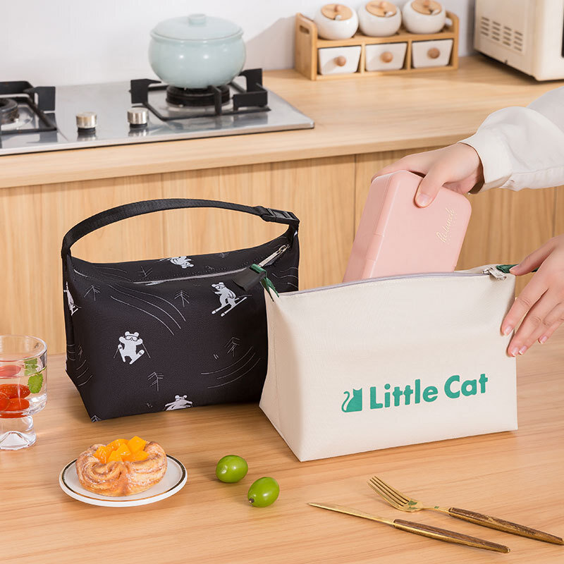 1pc wärme isolierte Lunch-Tasche tragbare Oxford Stoff kühler Lunchbox Aufbewahrung tasche Lebensmittel tragen Picknick-Tasche Isolation paket