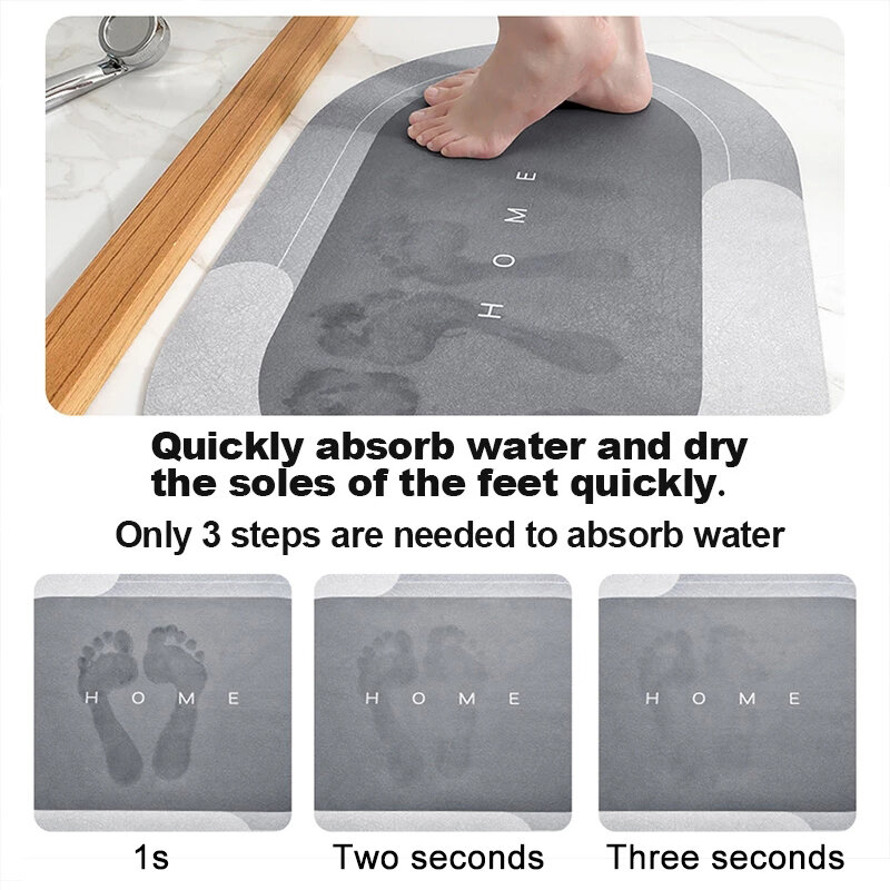Xiaomi-alfombra de baño Youpin, súper absorbente, antideslizante, de secado rápido, para ducha, cocina, puerta, hogar