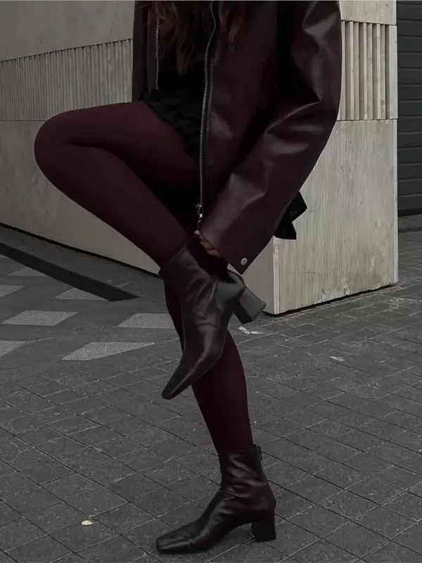Jaket Rider kulit imitasi untuk wanita, 2023 Vintage lengan panjang kerah ritsleting Luffy mode musim gugur pakaian luar jalan wanita