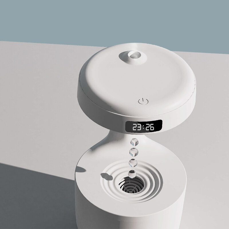 Humidificador de aire ultrasónico con USB, purificador de aire antigravedad con levitación de gotas de agua, fabricante de niebla, nebulizador de Perfume, luz con pantalla LED, 800ML