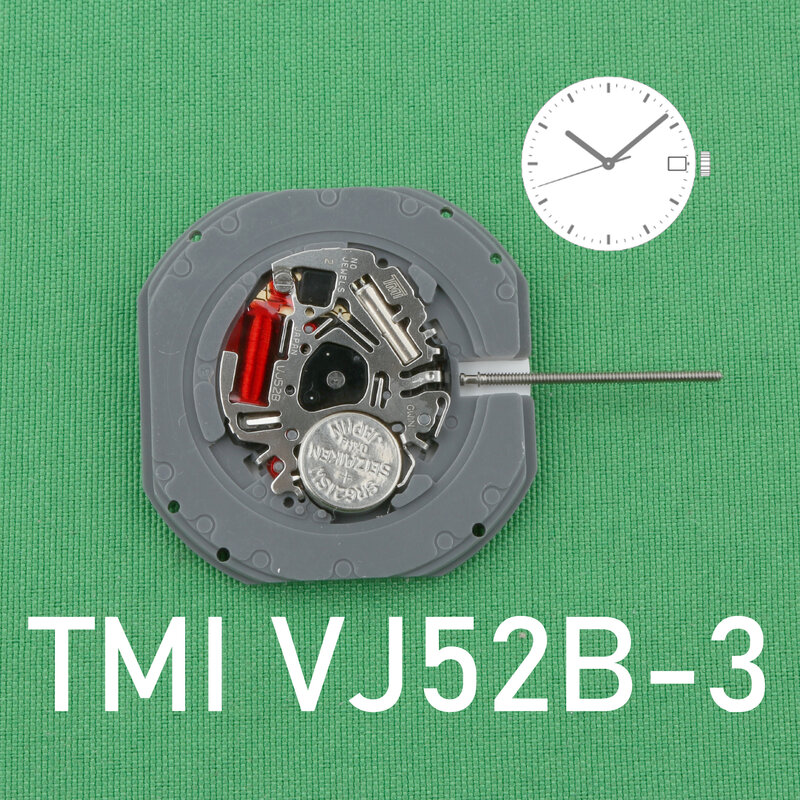 Часовой механизм TMI VJ52B, новинка, японский кварцевый механизм Seiko VJ52, Оригинальный часовой механизм SII/TMI VJ52Watch, часовой механизм VJ52, дата перемещения на 3