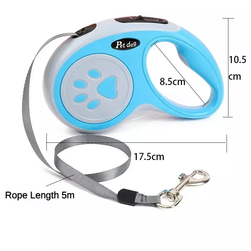 Dog Retractable Automatic Traction Rope 3m 5m Pet Nylon Explosion-proof Outdoor Walking Tractor Cat Running Traction Wheel