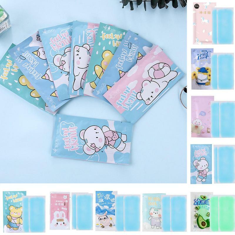 Cooling Patches For Kids 2pcs Fever Patch For Summer Cooling Ice Crystal Self Adhesive Cooling Pad For Forehead Neck Temple