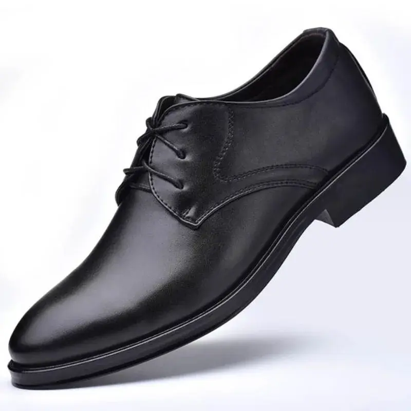 Chaussures formelles en cuir noir pour hommes, chaussures Oxfords pour hommes, fête de mariage, bureau, chaussures d'affaires pour hommes, grande taille, 2024