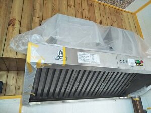 Handels übliche Dunstabzugshaube Küche zur Rauch absorption mit Ökologie einheit für Elektro filter