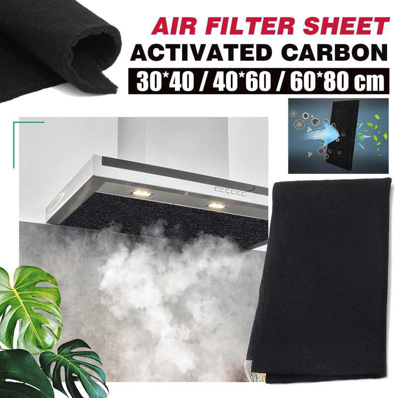 Purificadores de aire HEPA de carbón activado, tela negra para el hogar, 3 tamaños de espesor, 3mm