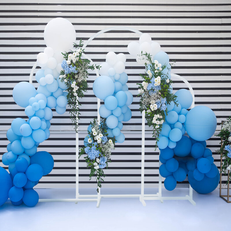 Set 3 lengkungan pernikahan logam, dudukan lengkungan latar belakang balon untuk pernikahan, pengantin, taman, halaman, dekorasi pesta luar dan dalam ruangan