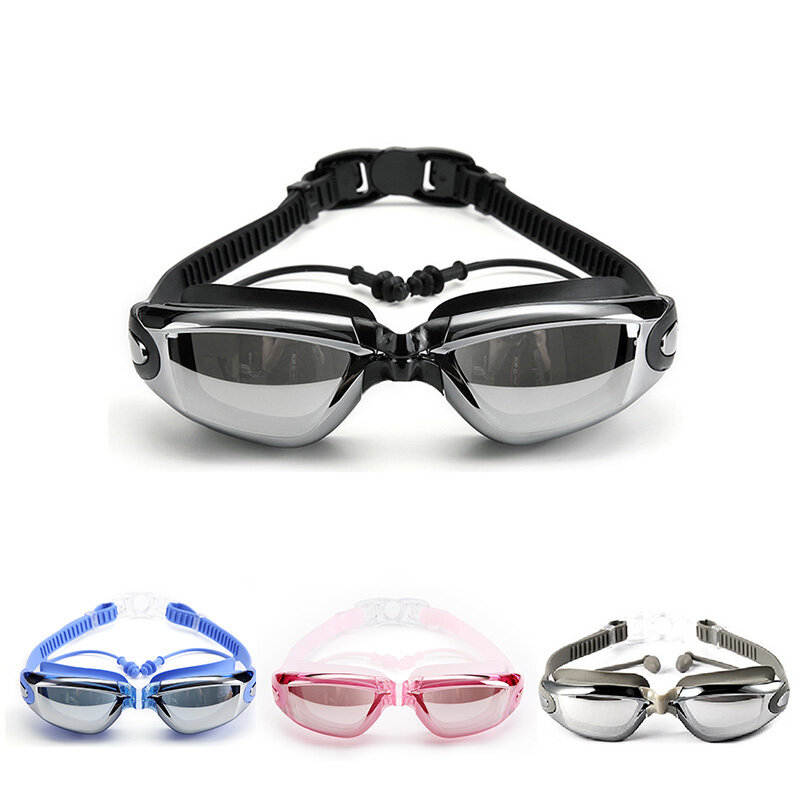 Очки для плавания с гальваническим покрытием, очки для близорукости и Профессиональные Водонепроницаемые беруши, очки для плавания с формулой для дайвинга