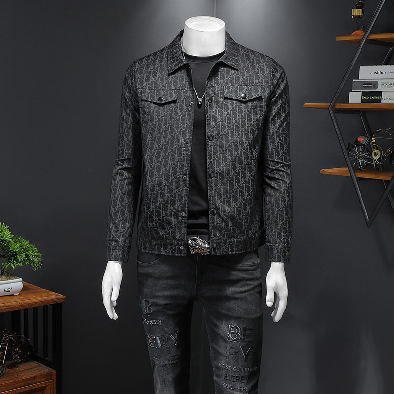 Veste noire à rabat au design unique pour hommes, tissu de haute qualité, vestes exclusives pour garçons, améliorez votre style