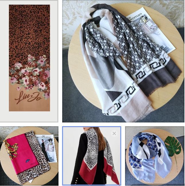 Foreign trade Italian original single trend classic fashion light luxury all-match scarf shawl dual-use