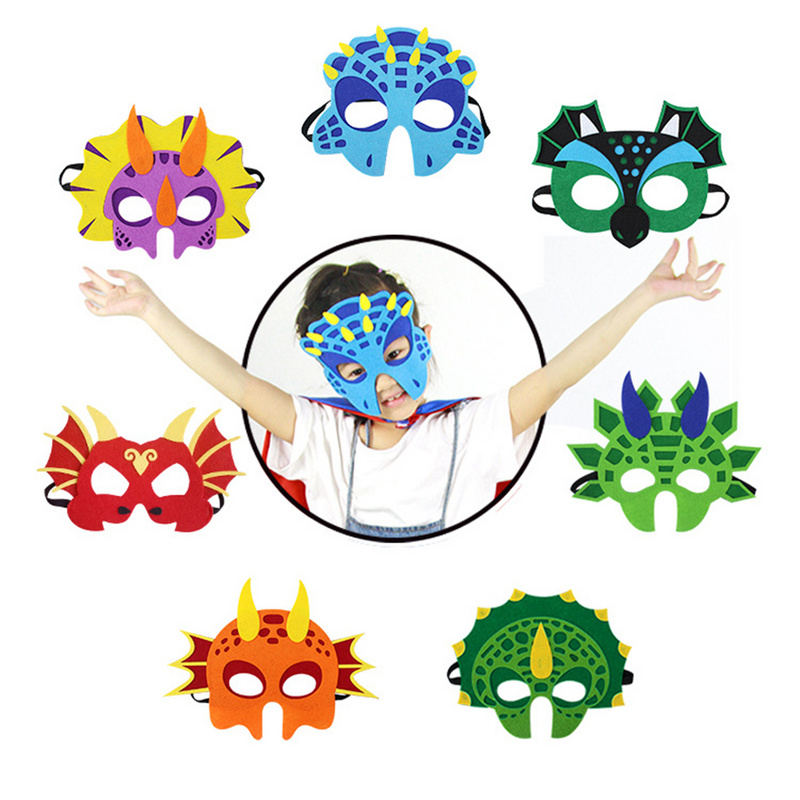 4 Pcs Kids Dresses Kids Costume Masks Cosplay Animal Educational Playthiny Felt