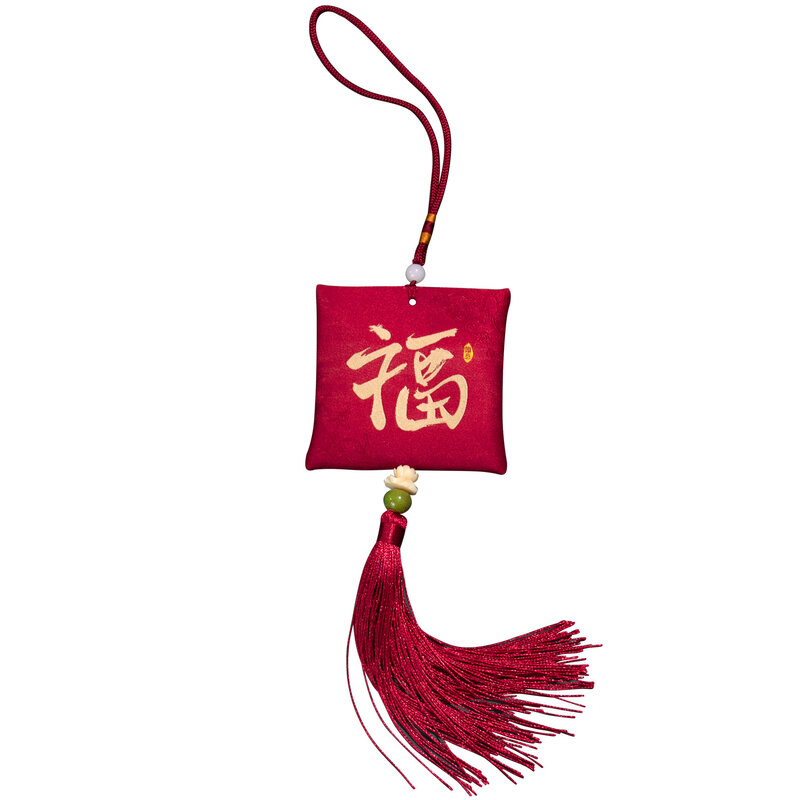 Shangjia-saquinho vazio para carro pingente, bolsa de bagagem, saco de brocado, símbolo de Dafang Fu Ping'an, novo