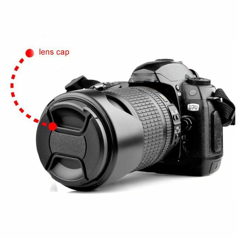 ใหม่ Snap-On เลนส์กล้องถ่ายรูปฝาปิด Protector 49 52 55 58 62 67 72 77 82 Mm สำหรับ Nikon DSLR sony A7 III ZV1กล้อง Leica Len Cap