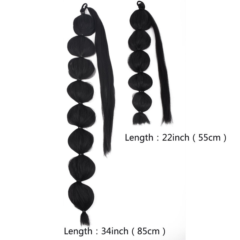 Coda di cavallo con coda di cavallo a forma di coda di cavallo lunga 34 pollici avvolgente sintetica con cravatta per capelli per le donne fibra ad alta temperatura