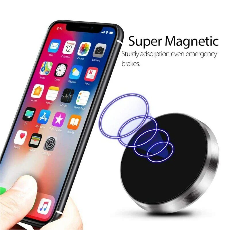 Supporto per auto magnetico per telefono supporto magnetico universale Stick on Car Dashboard Wall per iPhone Samsung Xiaomi Huawei
