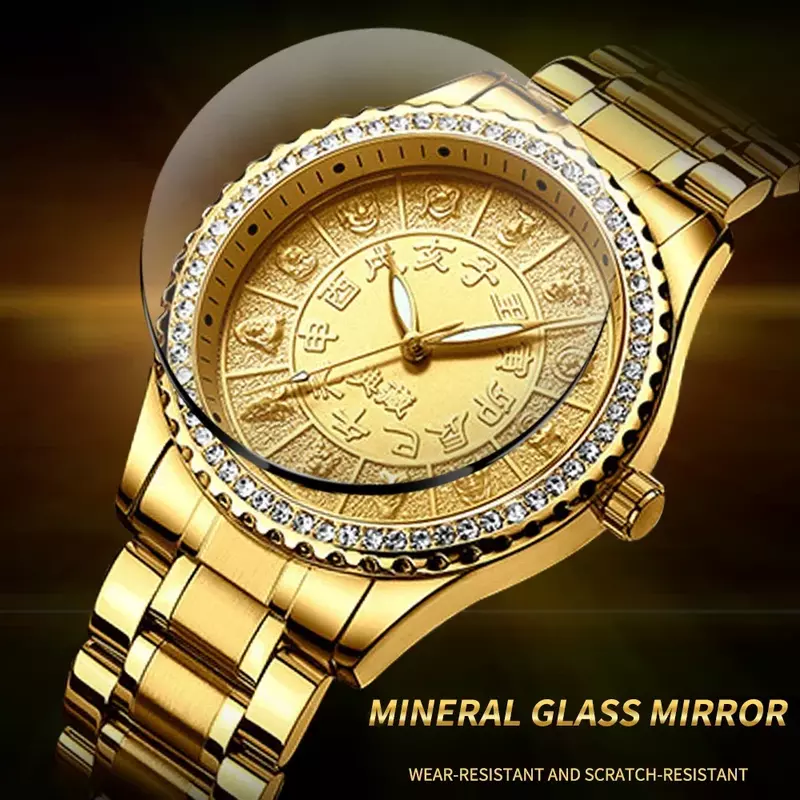 Nibosi-relógio de quartzo masculino e feminino, aço inoxidável, à prova d'água, marca superior, luxo, moda, para casal