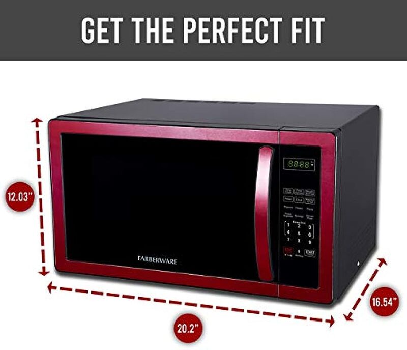 Farberware Microwave 1000 Watts, 1.1 cu ft - Microwave Oven With LED Lighting and Child Lock - Perfect for Apartments a