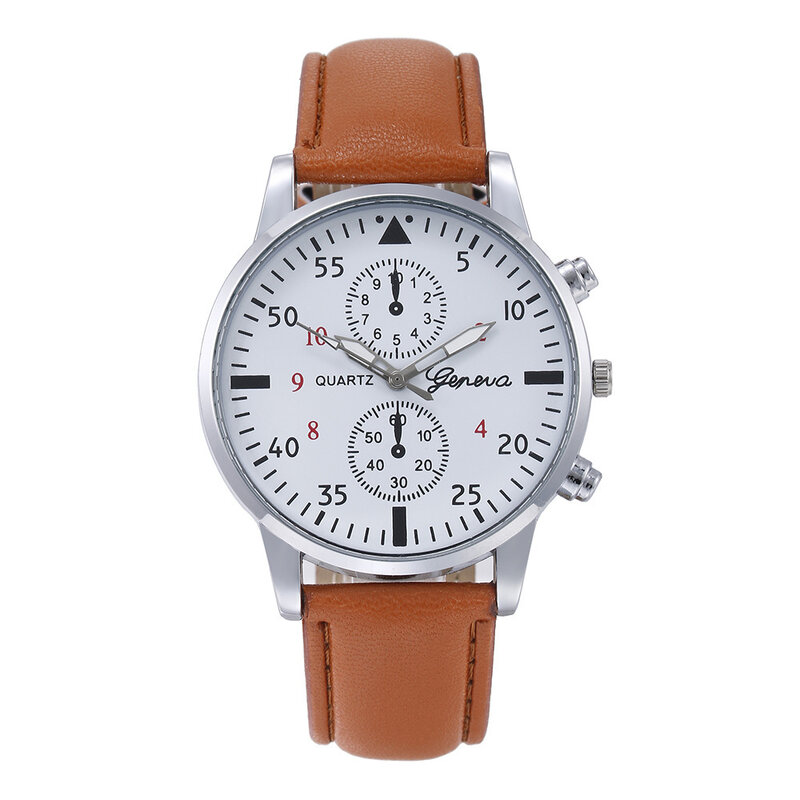 2021 New Leather Strap Fashion Mens Watches Women Luxury Male Quartz Watch High Quality Wristwatch Elegant Dress Watch Men Clock