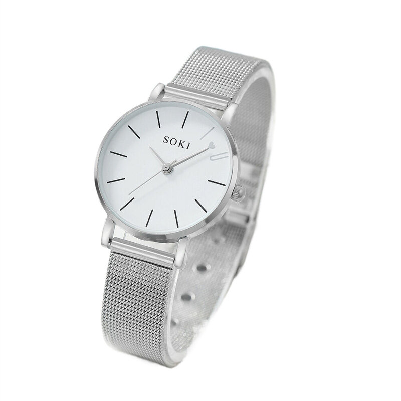 Relógio de quartzo pouco amor para mulheres, Strap Watch líquido de moda feminina, outono
