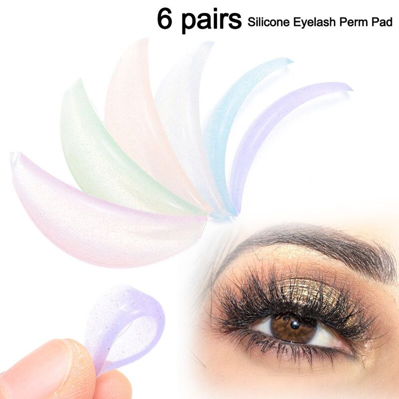 Silicone Eyelash Perm Pad com caixa, Eye Patch aplicador, extensão de cílios reutilizáveis, acessórios de maquiagem, ferramentas