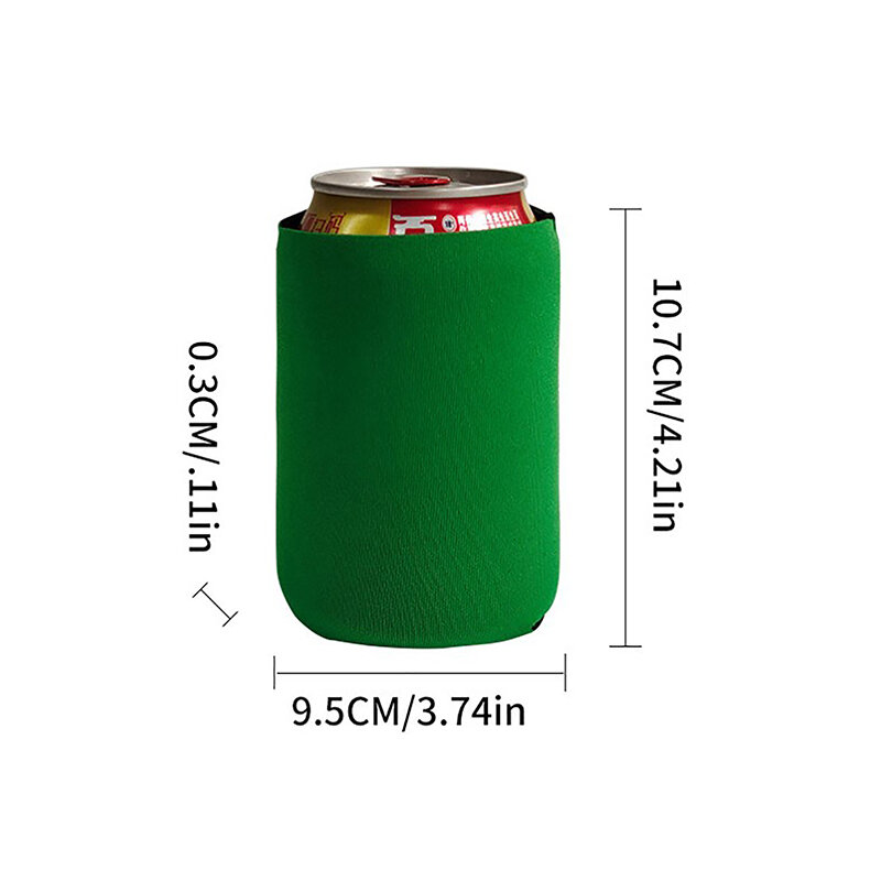 Solid Color Portable Cup Cover Beer Sleeves Camping Can Cups Soda Covers Foam Drink Cooler Bottle Outdoor Sleeve for Party