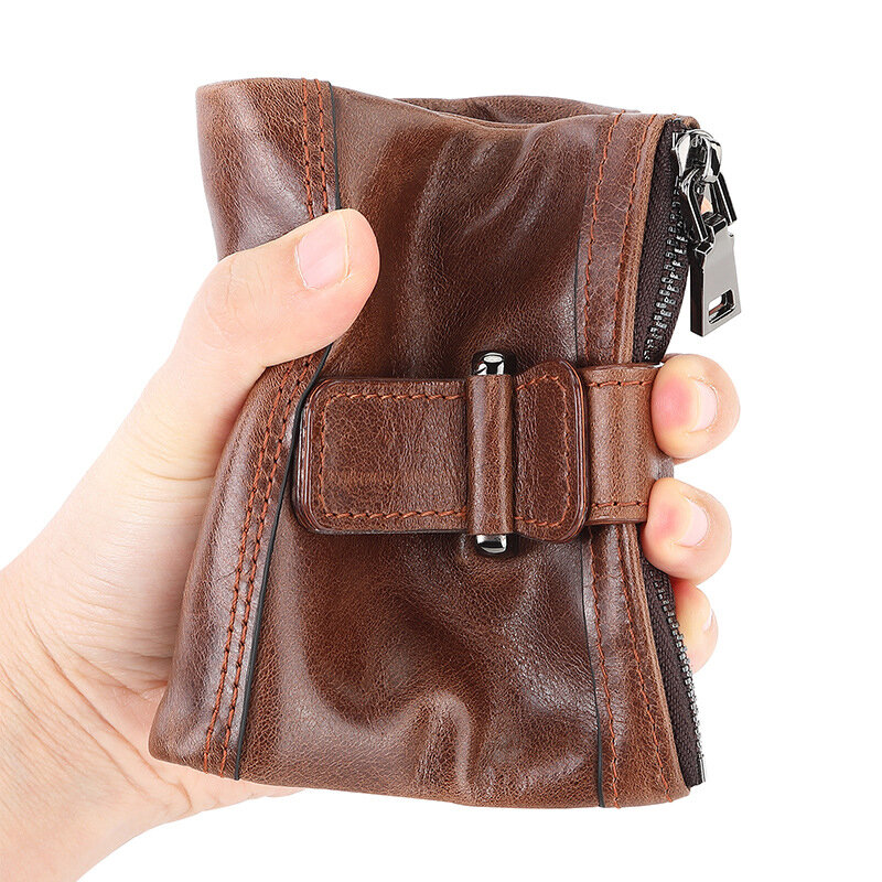 Portafoglio di design di lusso per uomo portafogli da uomo in vera pelle RFID portamonete da uomo di alta qualità portamonete Vintage