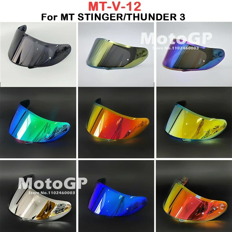 Caschi vetro MT-V-12 casco scudo per casco MT Stinger e casco MT THUNDER 3 7 colori disponibili