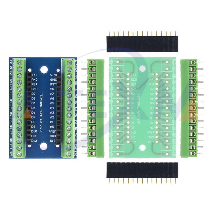 Nano v3.0 3.0 controlador terminal adaptador placa de expansão nano io escudo placa extensão simples para arduino avr atmega328p