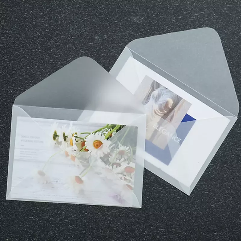 Envelope translúcido em branco para convites, caixa de presentes europeia, cartão de mensagem, Envelopes para casamento, cartas comerciais, 50 pcs/lote