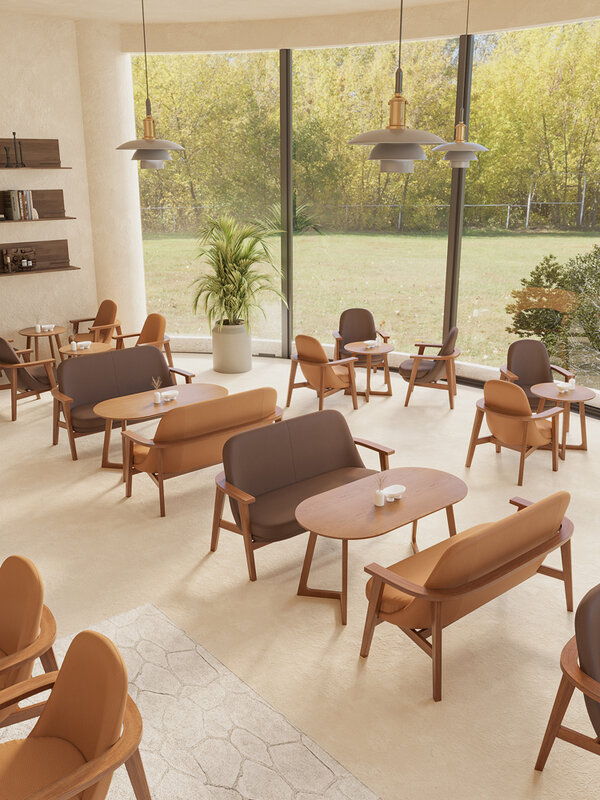 커피숍 테이블 및 의자 콤비네이션 밀크티 숍 소파, 베이킹 디저트 숍, 레저 북 바, 상업용 싱글 소파 의자