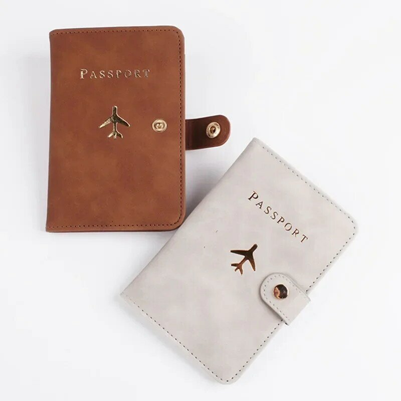 旅行パスポートの財布,女性と男性のための革カバー,茶色,灰色,ピンクのカバー,クレジットカードの財布