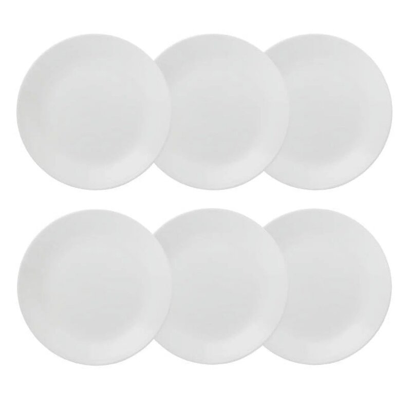 Зимняя белая обеденная тарелка 10,25 дюйма, набор из 6 предметов