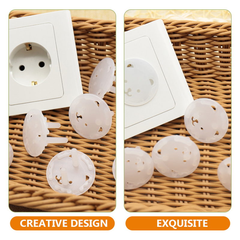 20 Pcs Baby Proof Outlet Covers European Style Plastic Wall Outlets Abs Proofing Plug Socket Protector Child