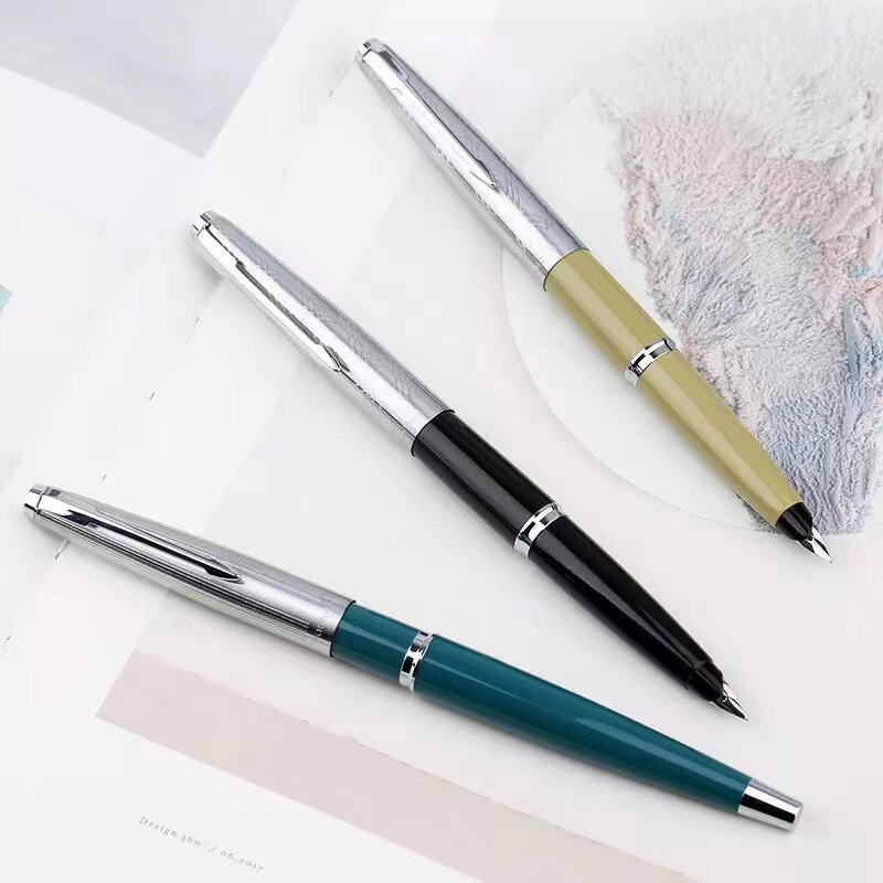 MAJOHN – stylo-plume classique demi-Vintage, fin 0.5mm, 80mm, pour écriture, cadeau, papeterie scolaire, business