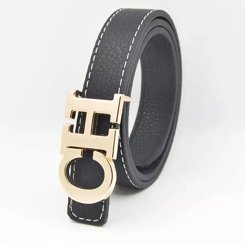 2024 New Fashion Designer Belts Letter Buckle Men's and Women's Pure H-shaped Buckle Women's Light Luxury Belt