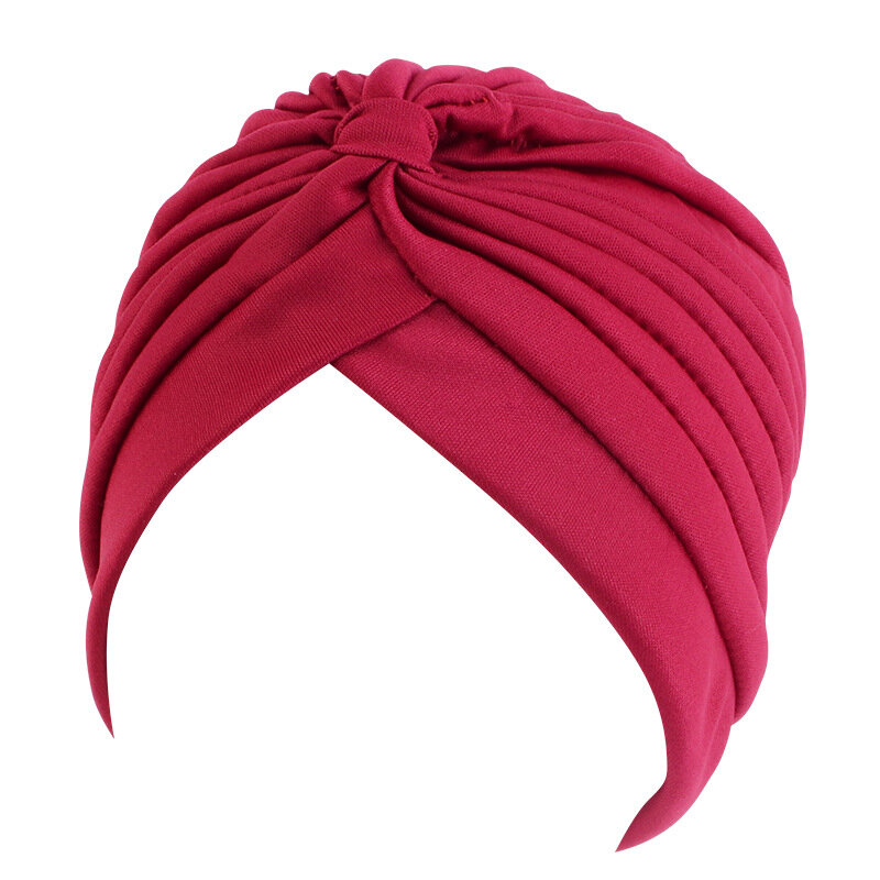 Women Stretchy Turban Cap Muslim Hijabs Hat Female Inner Hijab Solid Arab Indian Cap Wrap Head Scarf Hat Hair Loss Accessories