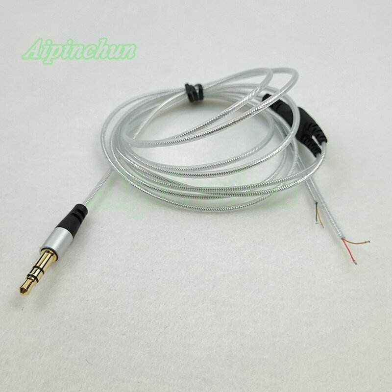 Aipinchun 3.5 mét-Cực Dòng Loại Jack Tai Nghe Tai Nghe DIY Audio Cable Headphone Sửa Chữa Thay Thế Dây Cord Bạc Màu